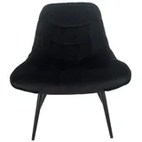 Dynamic24 Sessel, XXL Samt schwarz Relaxsessel Polstersessel Ohrensessel Loungesessel