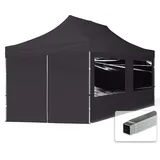 TOOLPORT Faltpavillon Economy 3 x 6 m inkl. 4 Seitenteile schwarz 59031