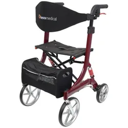 Besco Medical Rollator Spring bordeauxmetallic - Small