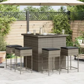 vidaXL Gartenbar Set 3-tlg. Grau