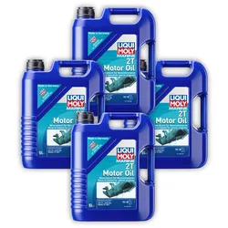 4x 5L LIQUI MOLY 25020 Motoröl Marine 2T Motor Oil Motorenöl Boot 2 Takt Motor