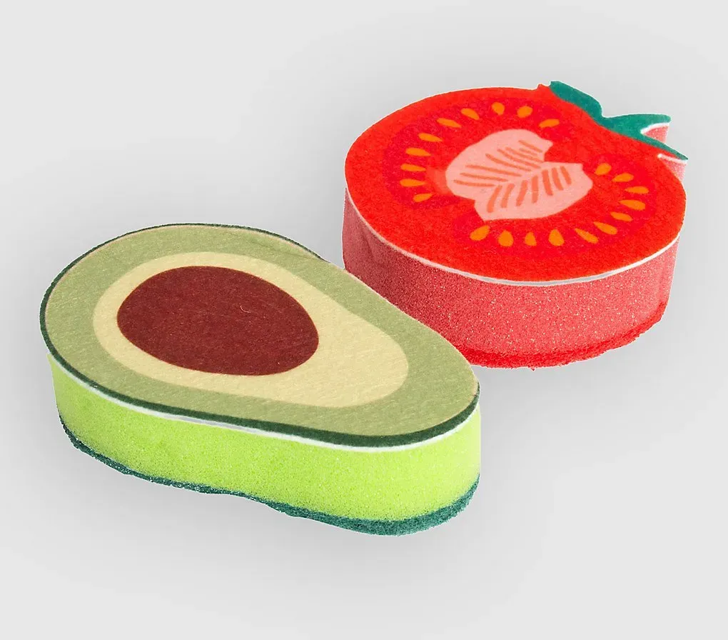 HELIO FERRETTI Pack Of 2 Veggie Mix Kitchen Sponge multicolored Gr. Uni