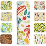 Gecocious Wiederverwendbare Papiertücher aus Baumwolle, 12 Stück, mit Überraschungsdrucken, saugfähig, für die Küche, Papierhandtuch, Alternative, papierlose Servietten, waschbar, 25,4 x 30,5 cm