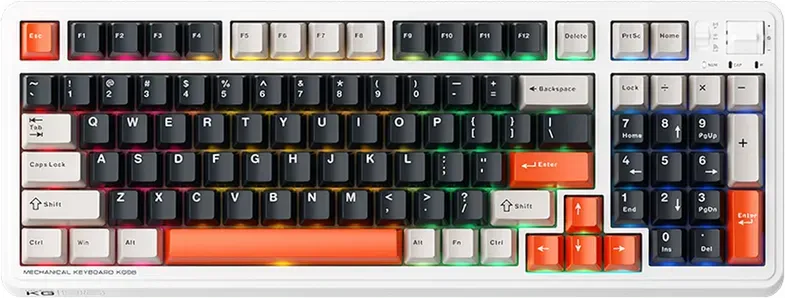 Machenike KG98 Tri-Mode Dunkelblau Switch Orange