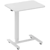 Homcom Höhenverstellbar Steh-Sitz C-förmig Schreibtisch Platzsparend Laptoptisch Stehpult mit Rollen für Arbeitszimmer Schreibtische, Bürotische