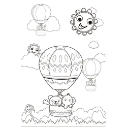 Bild QUEENCE "Ballonfahrt mit Bär und Elefant", weiß (farbe bild(er): weiß), B:60cm H:90cm T:0,4cm, Alu Dibond, Bilder, DIY Wandbild aus Dibond