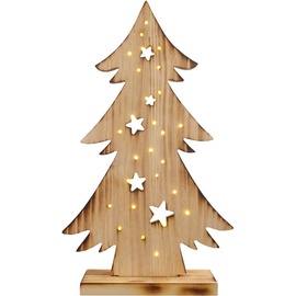 NÄVE LED Baum »Tannenbaum, Weihnachtsdeko aus Holz«, beige