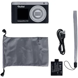 Rollei Compactline 12X Schwarz/Silber