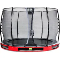 EXIT TOYS Elegant Inground-Trampolin 305 cm inkl. Economy Sicherheitsnetz rot