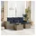 vidaXL Gartensofa-Set 5-tlg. grau Polyrattan