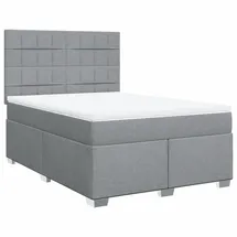 vidaXL Boxspringbett 140 x 200 cm Hellgrau