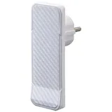 NVB 104877 Schutzkontakt-Flachstecker 230 V Weiß, Carbon IP20