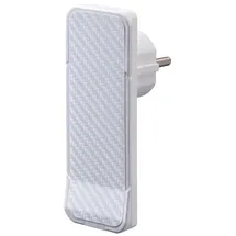 NVB 104877 Schutzkontakt-Flachstecker 230 V Weiß, Carbon IP20