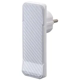 NVB 104877 Schutzkontakt-Flachstecker 230 V Weiß, Carbon IP20
