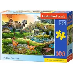 CASTORLAND B-111084 World of Dinosaurs, Puzzle 100 Teile