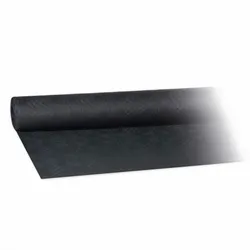 1x Damasttischdecke Tischtuch aus Papier gerollt 1,20m x  8m schwarz