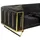 JVMöbel Designer 3 Sitzer Sofa gepolstert Edelstahl Gold Schwarz, Wohnzimmer
