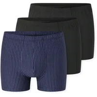 SCHIESSER 95/5 Essentials Boxershorts Schwarz / Blau XXL 3er Pack