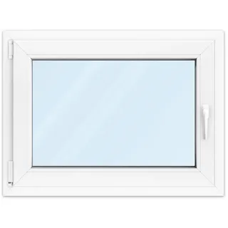 Fenster 80x60 cm, Kunststoff Profil aluplast IDEAL® 4000, Weiß, 800x600 mm, einteilig festverglast, 2-fach Verglasung, individuell konfigurieren