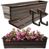 Kadax Blumenkasten 59,5 x 17 x 14 cm Braun