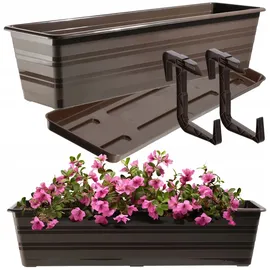 Kadax Blumenkasten 59,5 x 17 x 14 cm Braun