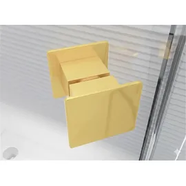 Glaszentrum Hagen Ares U-Duschkabine mit Drehtür rechts 90 x 80 cm gold/ESG