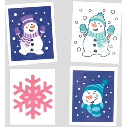 Lustige Schneemann-Tattoos (pro Set 60) Weihnachtsspielzeug