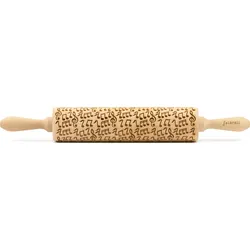 Teigroller FOLKROLL "3D-Motiv-Teigrolle", braun, L:43cm, Buchenholz, Teigroller, Musik