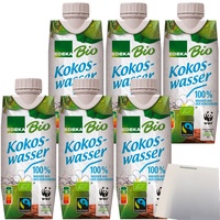 Edeka Bio Kokoswasser kalorienarm fettfrei ohne Zuckerzusatz 6er 6x330ml usy