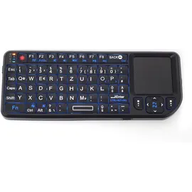 BerryBase Mini Funk Tastatur mit Touchpad & Beleuchtung - schwarz, DE Layout