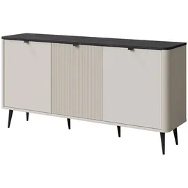 Mirjan24 Sideboard, Kaschmir, Grau, Metall, Rechteckig, 160x82x40 cm, Wohnzimmer, Kommoden & Sideboards, Sideboards