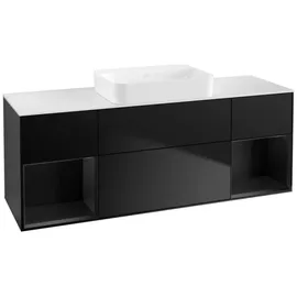 Villeroy & Boch Waschtischunterschrank 160 x 60,3 x 50,1 cm Schwarz Matt