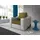 Fun Möbel Ecksofa Set COLLIN Ottomane Rechts + Sessel Weiss / Olivgrün - Weiß