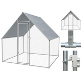 vidaXL Outdoor-Hühnerkäfig 2x2x1,92 m Verzinkter Stahl