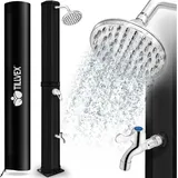 Solardusche 35l Schwarz Inklusive Schutzhaube Gartendusche Pooldusche Camping Pool Solar Außen Dusche Regendusche - Tillvex