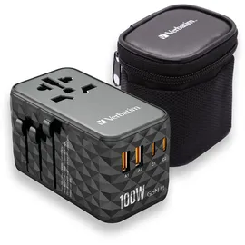 Verbatim UTA-06 GaN-Ladeadapter schwarz, 100 W