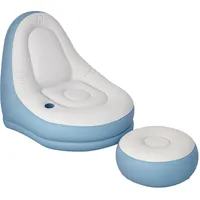 Outsunny Aufblasbares Sofa, Aufblasbarer Sessel mit Fußhocker Luftsofa mit