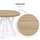dekori.interiors Pero Ø 90 / 140 cm Eiche Sonoma/Weiß