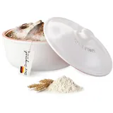 RÖMERTOPF Bräter Brotbacktopf rund MEDI, Keramik (Set), antihaft weiß