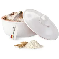 RÖMERTOPF Bräter Brotbacktopf rund MEDI, Keramik (Set), antihaft weiß