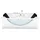 AcquaVapore Whirlpool Pool Badewanne Wanne W81R-B-SC 180x90cm mit Radio+farblicht, aktive Schlauch-reinigung