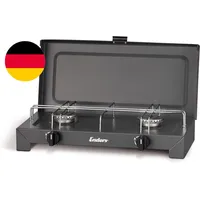 Enders Campingkocher CANBERRA 2, Gaskocher, 2-Flammig, 2 Edelstahlbrenner 2X2,3K