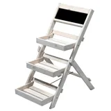 Dobar Pflanzentreppe 38,5 x 49,5 x 69 cm Weiß