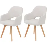 Hela Armlehnstuhl HELA "SOFIA Armlehnenstuhl mit Massivholzgestell, Bezug Webstoff", beige (beige, buche), B:57cm H:87cm T:61,5cm, Massivholz, Polyester, Stoff, Stühle, Armlehnstuhl, Esszimmerstuhl, Sessel mit Armlehnen, dezenter Rückenausschnitt