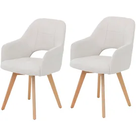 Hela Armlehnstuhl HELA "SOFIA Armlehnenstuhl mit Massivholzgestell, Bezug Webstoff", beige (beige, buche), B:57cm H:87cm T:61,5cm, Massivholz, Polyester, Stoff, Stühle, Armlehnstuhl, Esszimmerstuhl, Sessel mit Armlehnen, dezenter Rückenausschnitt