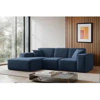 Kaiser möbel Ecksofa L-Form Siena Stoff Maloy Marineblau Links