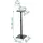 Relaxdays Lautsprecherständer Set, bis 10 kg, höhenverstellbar, 72-95cm, Boxenständer rutschfest, Metall & Glas, schwarz