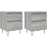vidaXL Nachtschrank 2 Stk. 40 x 35 x 50 cm Grau