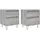 vidaXL Nachtschrank 2 Stk. 40 x 35 x 50 cm Grau