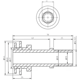 Otto Haas HAAS Urinal-Zulauf-Garnitur, DN 15